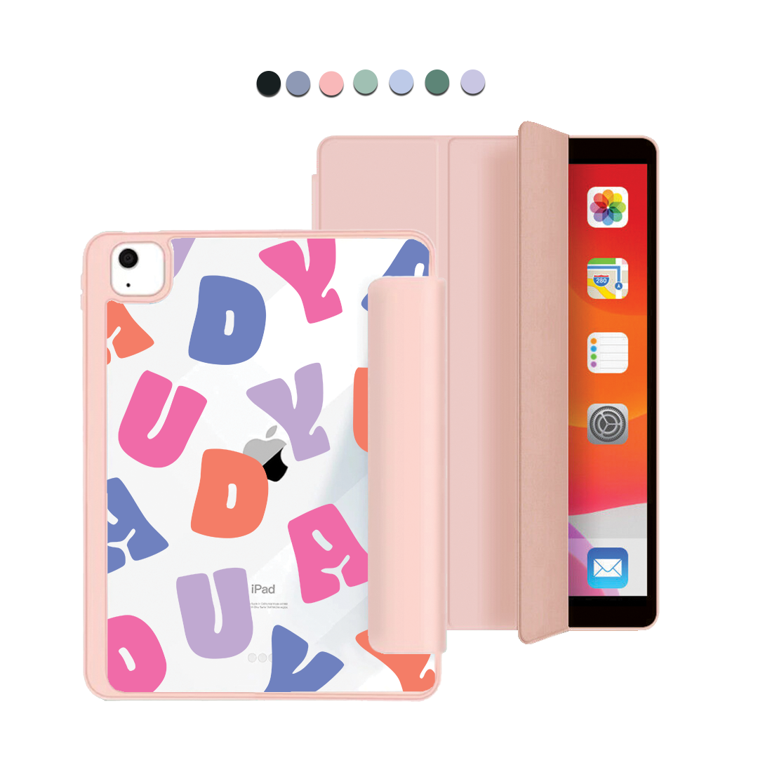 ฝาพับอะคริลิกสำหรับ iPad - Chubby Monogram
