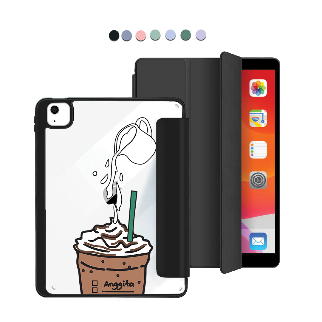 غطاء قلاب أكريليك لجهاز iPad - قهوة فرابيه