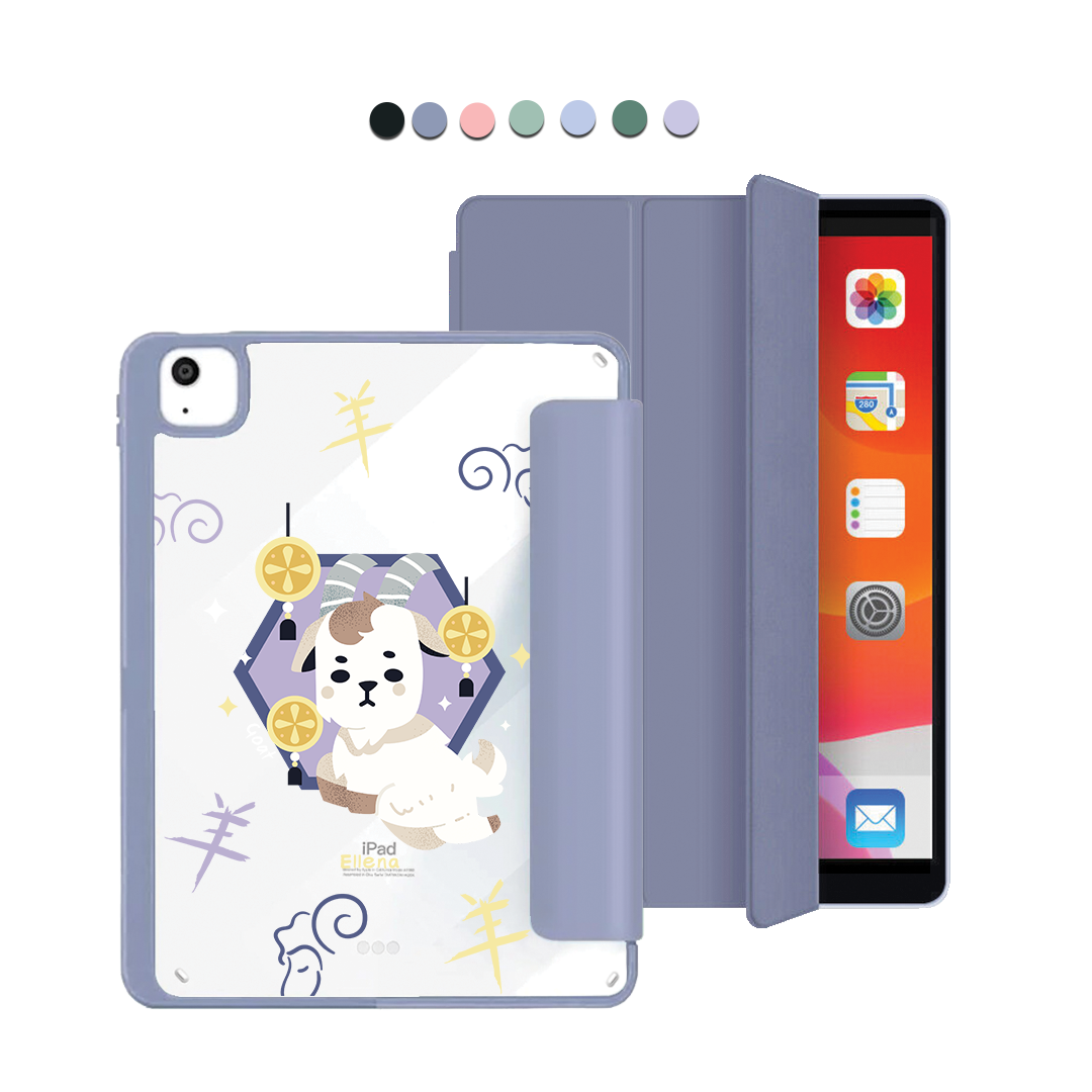 ฝาพับอะคริลิกสำหรับ iPad - ลายแพะ (นักษัตรจีน / ชิโอ)