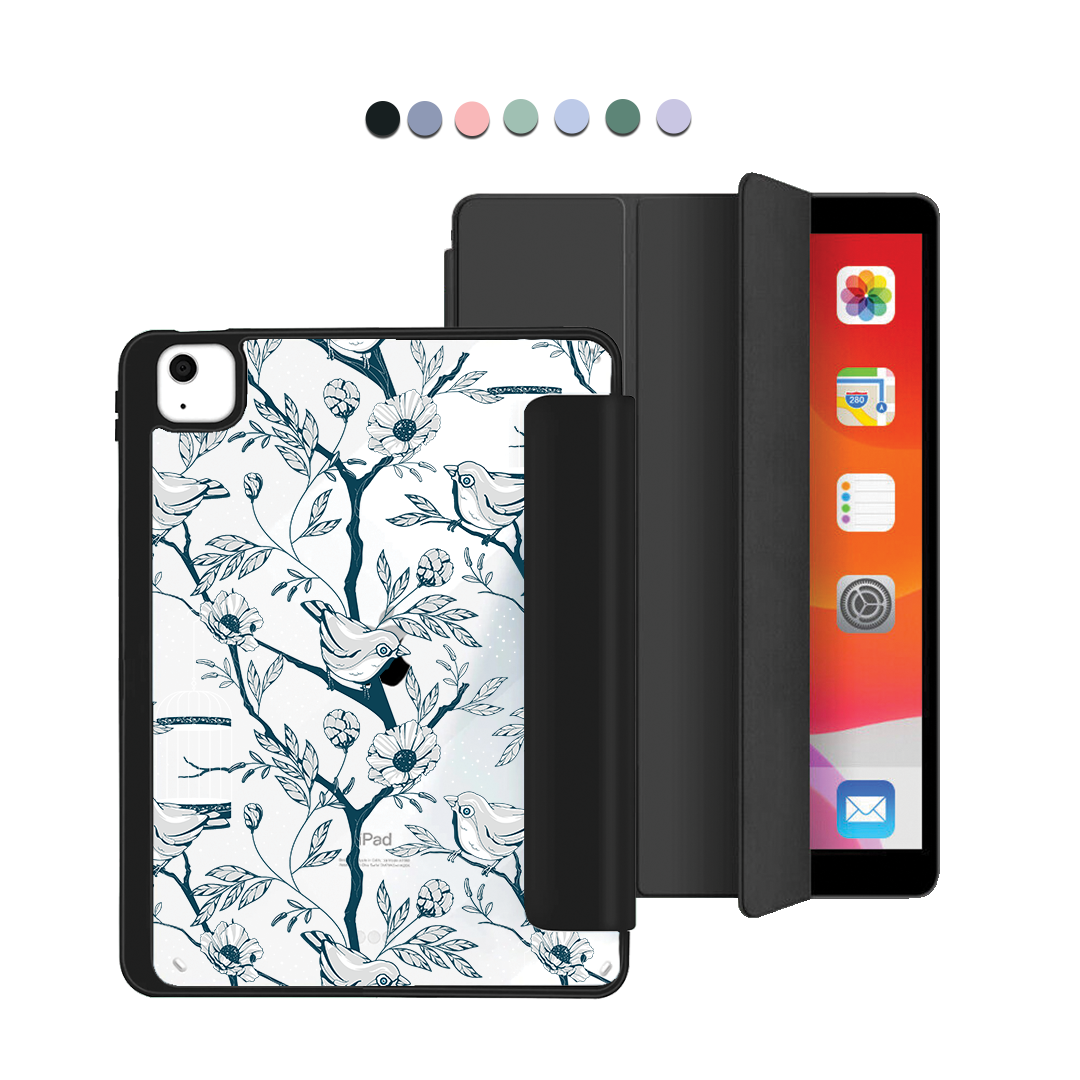 ฝาพับอะคริลิกสำหรับ iPad - Lovebird Monochrome