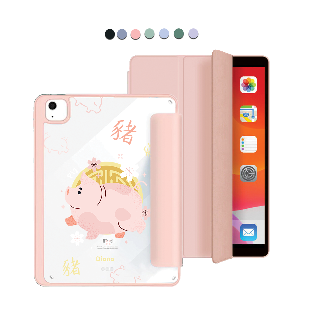 ฝาพับอะคริลิกสำหรับ iPad - หมู (นักษัตรจีน / ชิโอ)