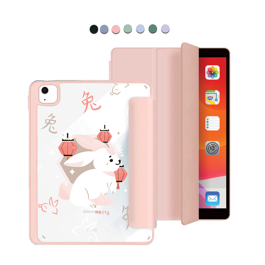ฝาพับอะคริลิกสำหรับ iPad - กระต่าย (นักษัตรจีน / ชิโอะ)