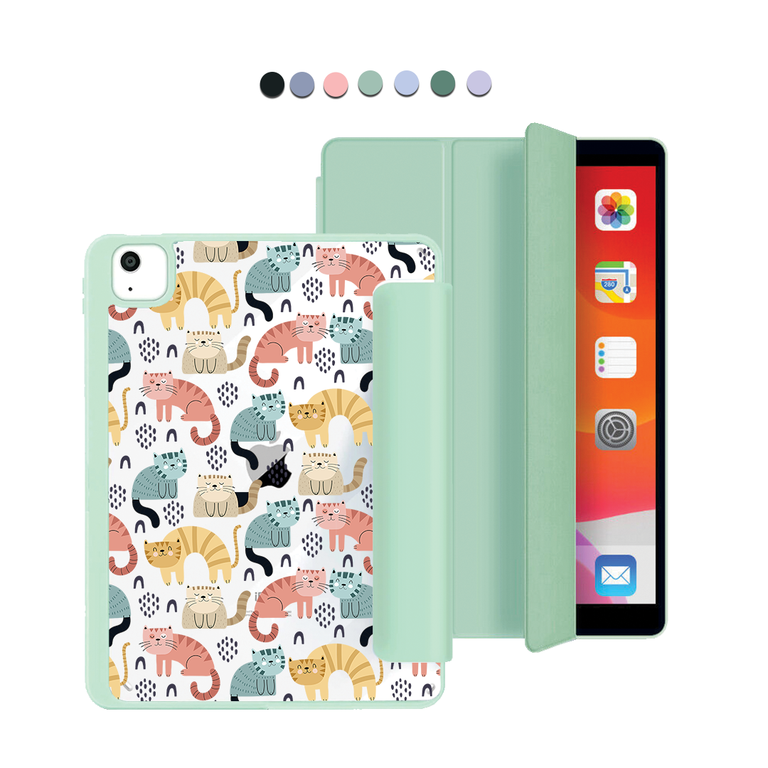 ฝาพับอะคริลิกสำหรับ iPad - Rainbow Meow 1.0