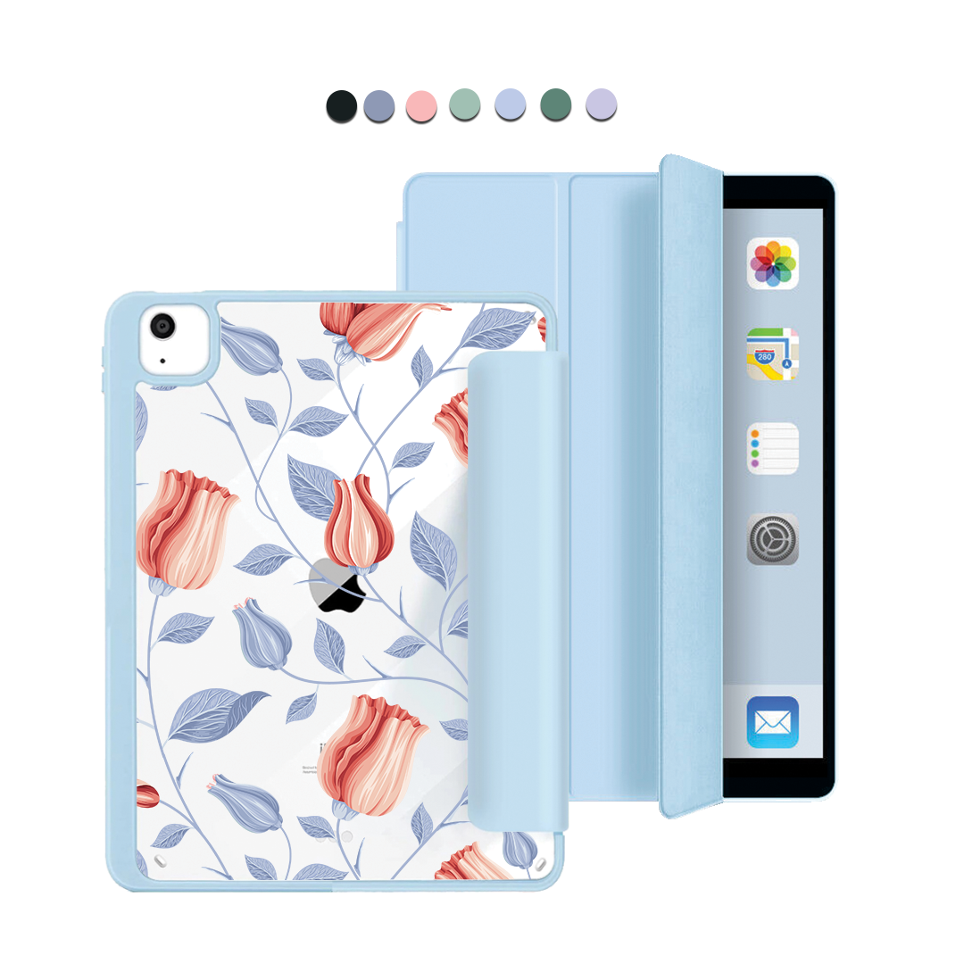 ฝาพับอะคริลิกสำหรับ iPad - ดอกทิวลิปสีแดง