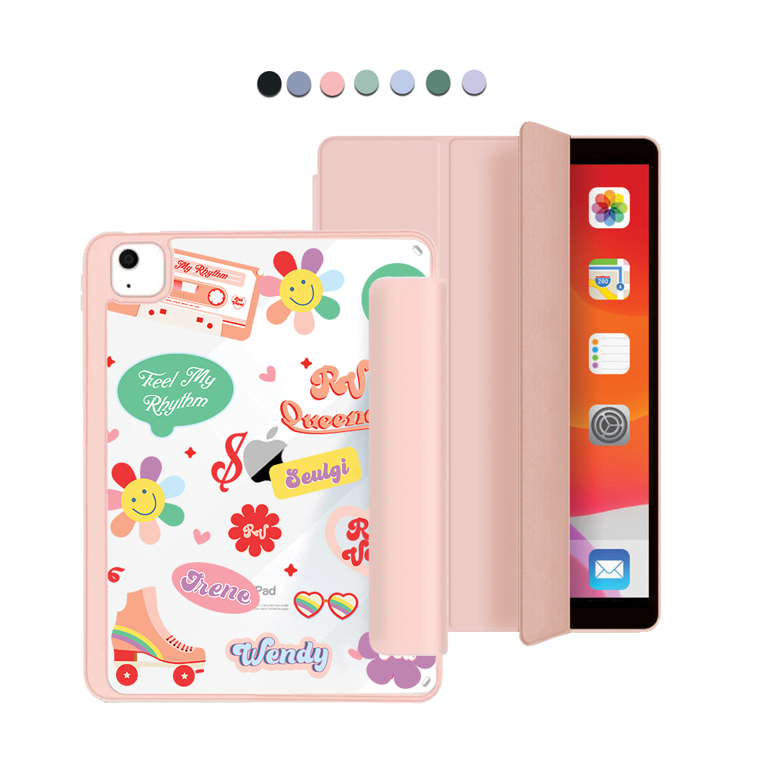 ปกอะคริลิกสำหรับ iPad - แพ็คสติกเกอร์กำมะหยี่สีแดง