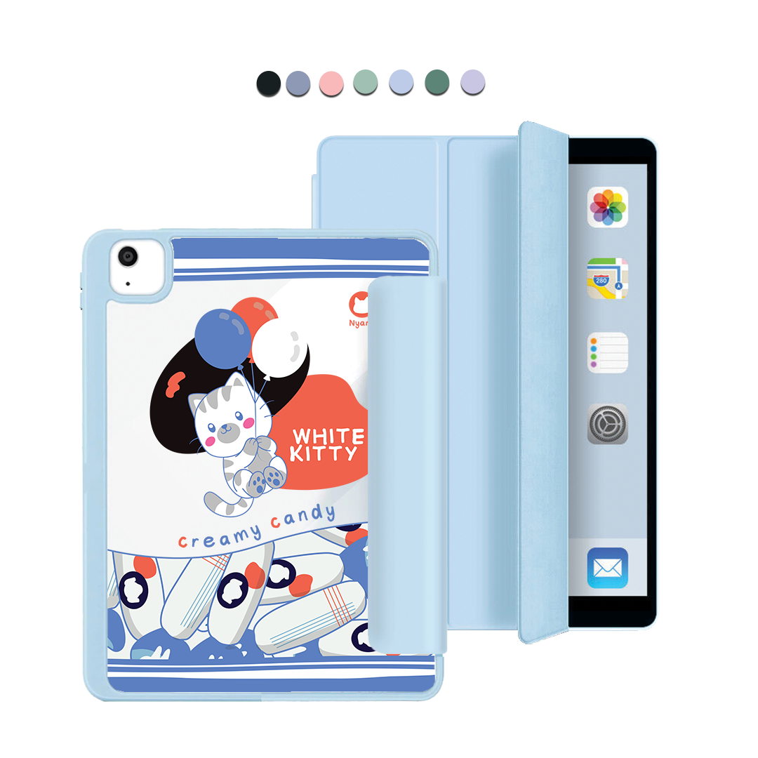 ฝาพับอะคริลิกสำหรับ iPad - คิตตี้สีขาว