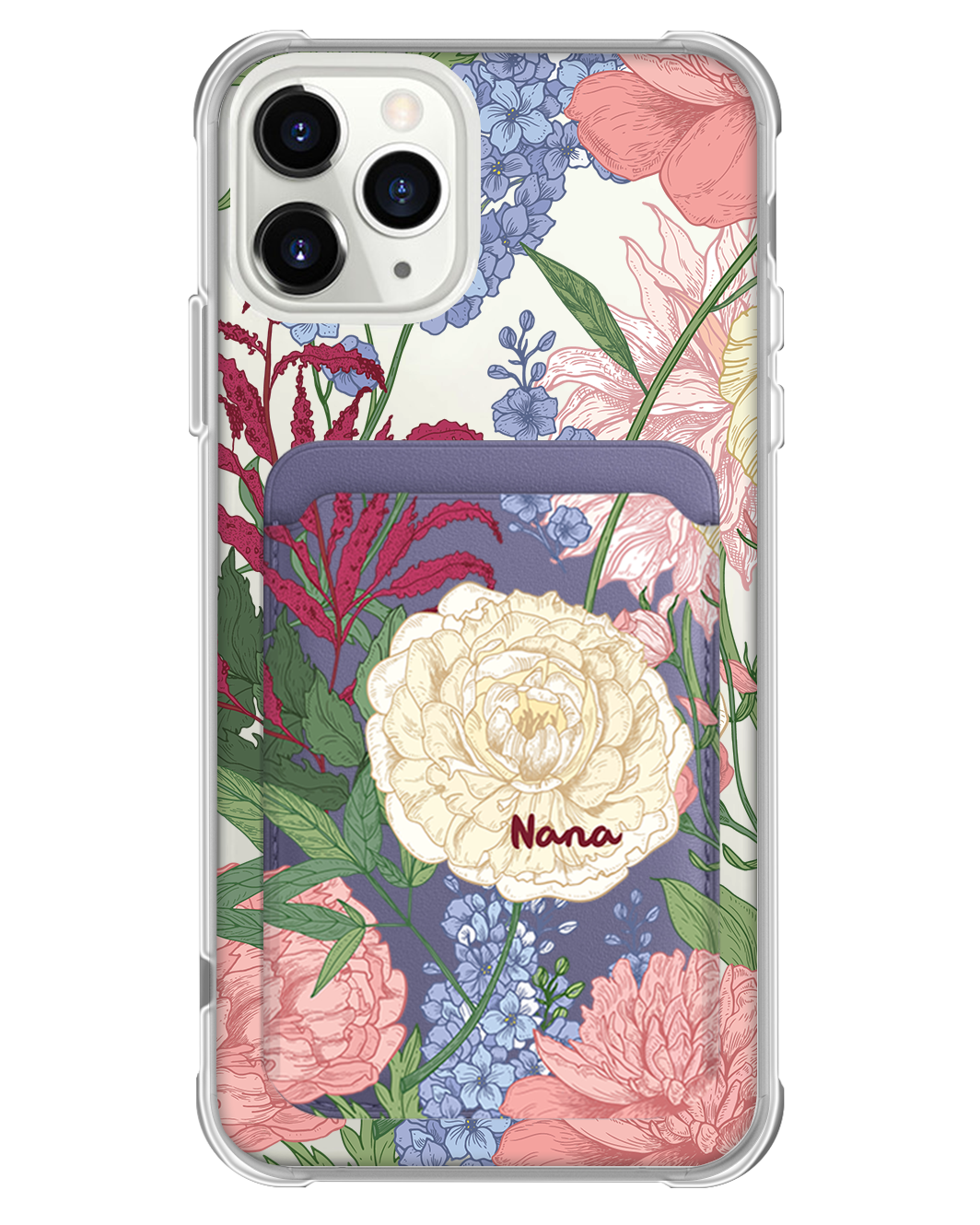 iPhone Magnetic Wallet Case - July Delphinium