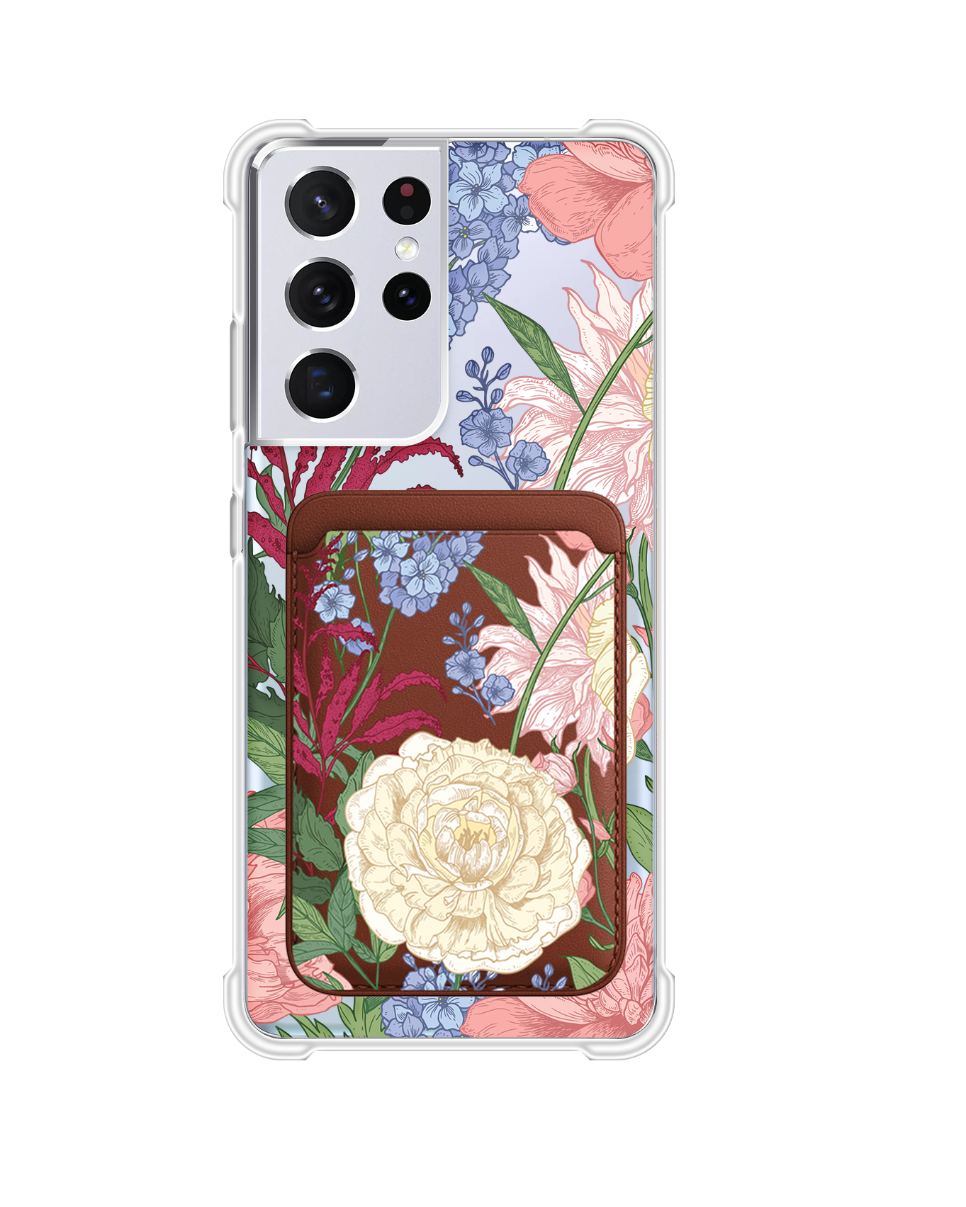 เคสกระเป๋าสตางค์แม่เหล็กสำหรับ Android - เดือนกรกฎาคม Delphinium