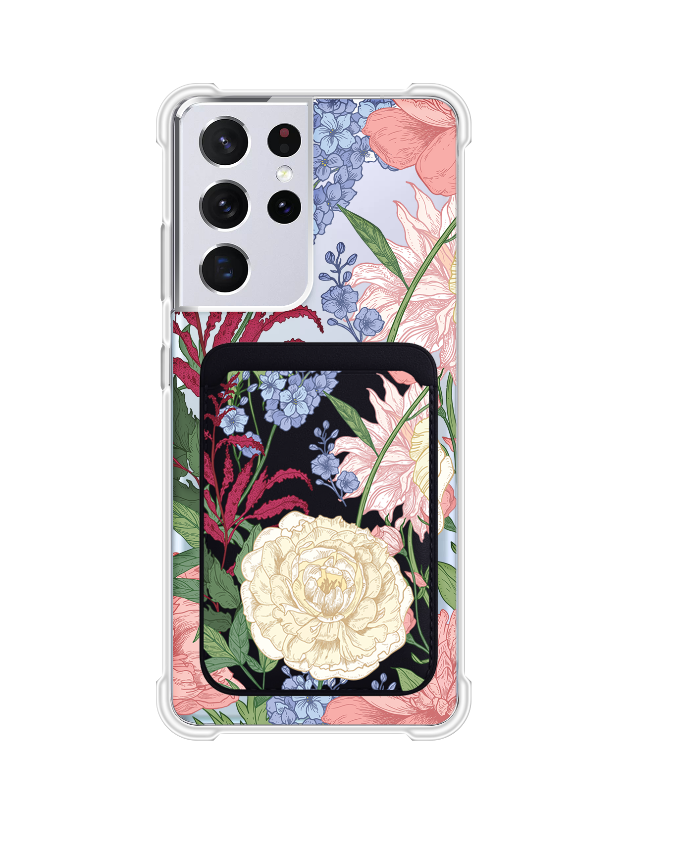 เคสกระเป๋าสตางค์แม่เหล็กสำหรับ Android - เดือนกรกฎาคม Delphinium