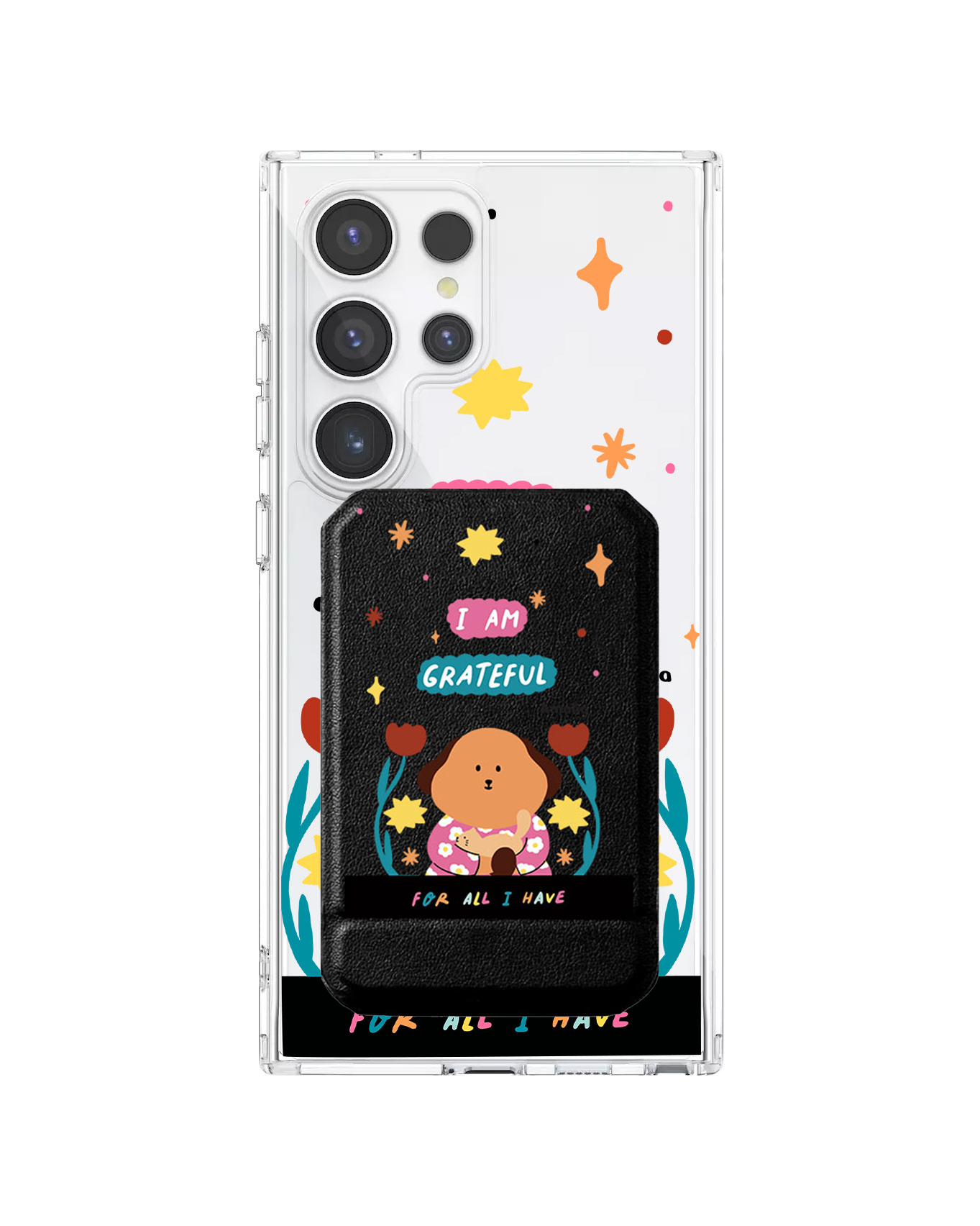 Android Magnetic Multifold Wallet - Kiku and the Cat