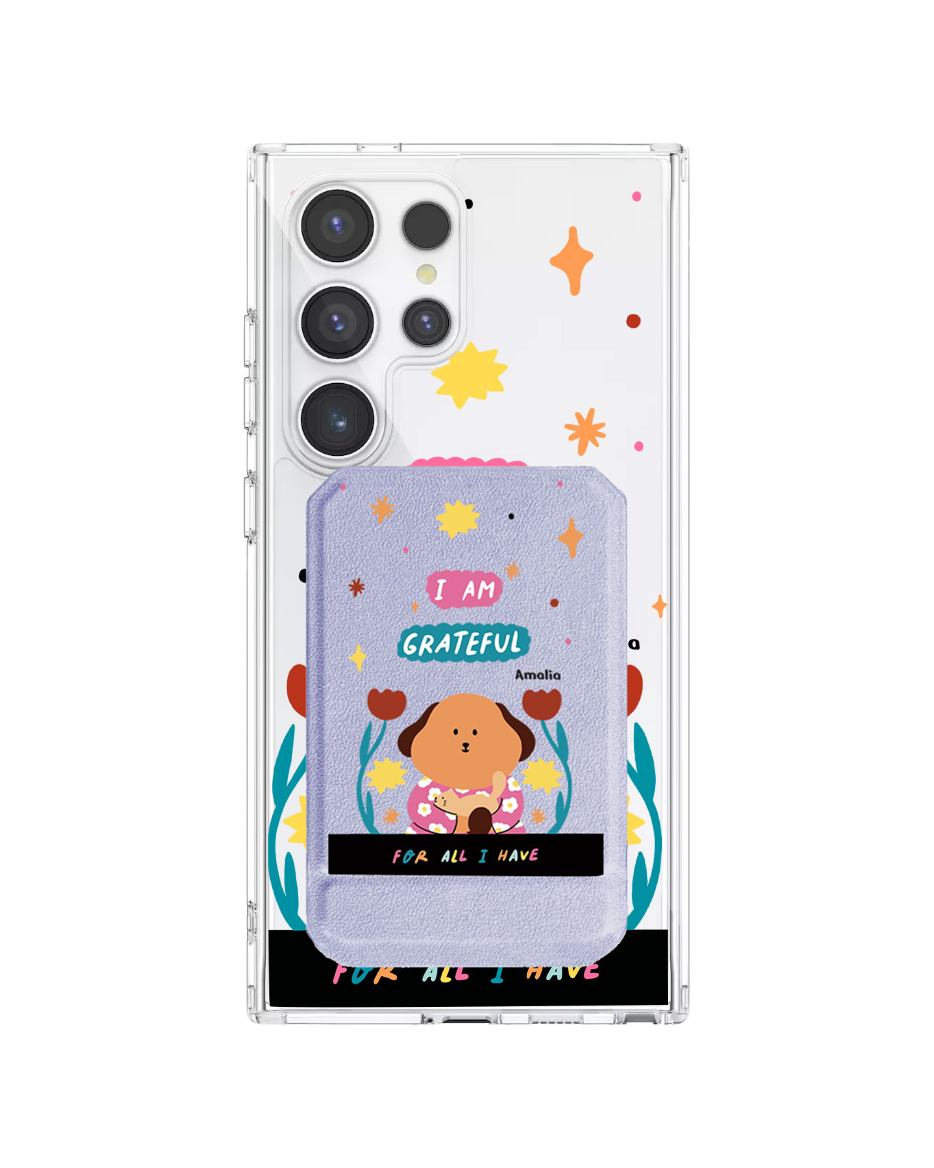 Android Magnetic Multifold Wallet - Kiku and the Cat