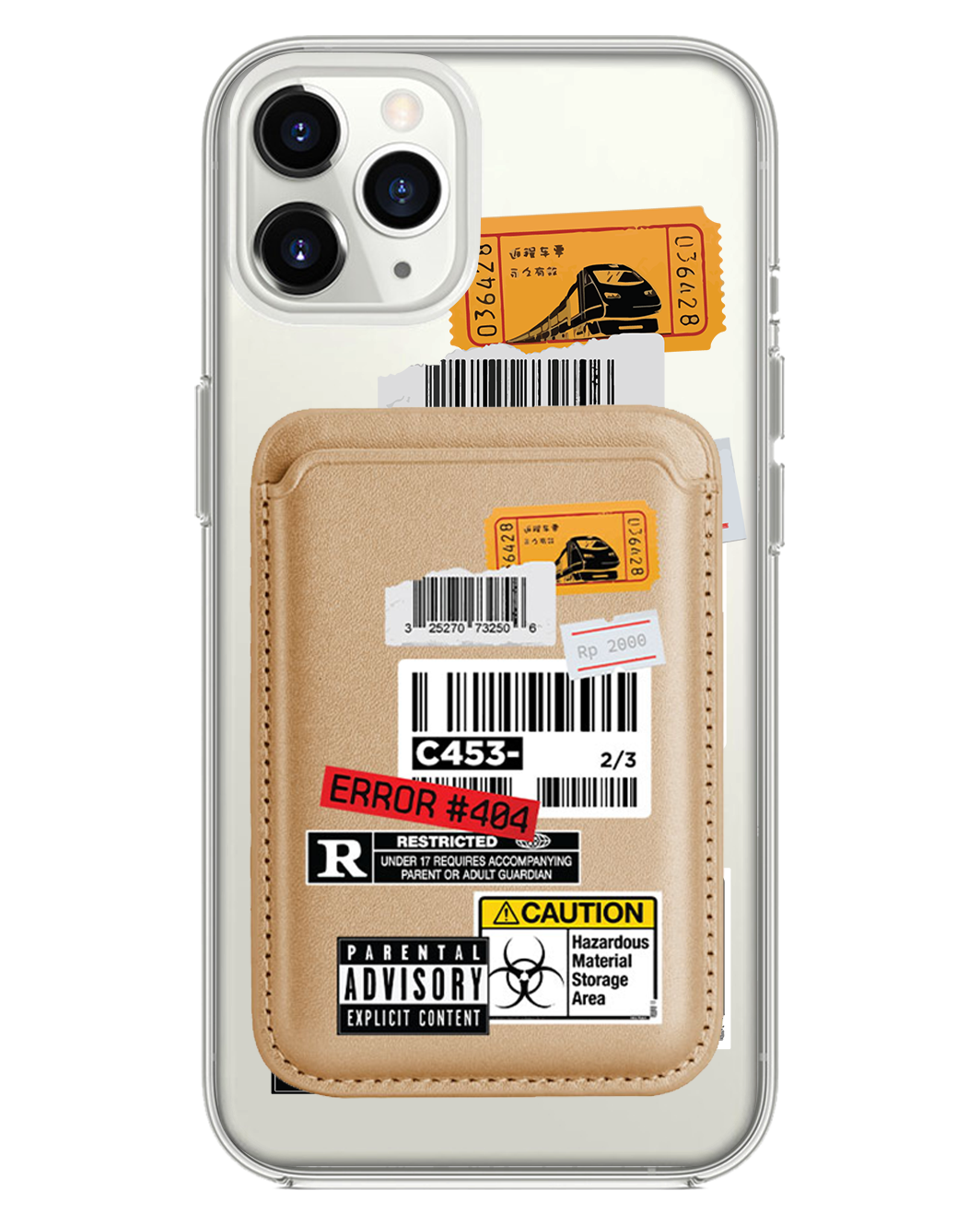 iPhone Magnetic Wallet Case - Label Sticker Pack