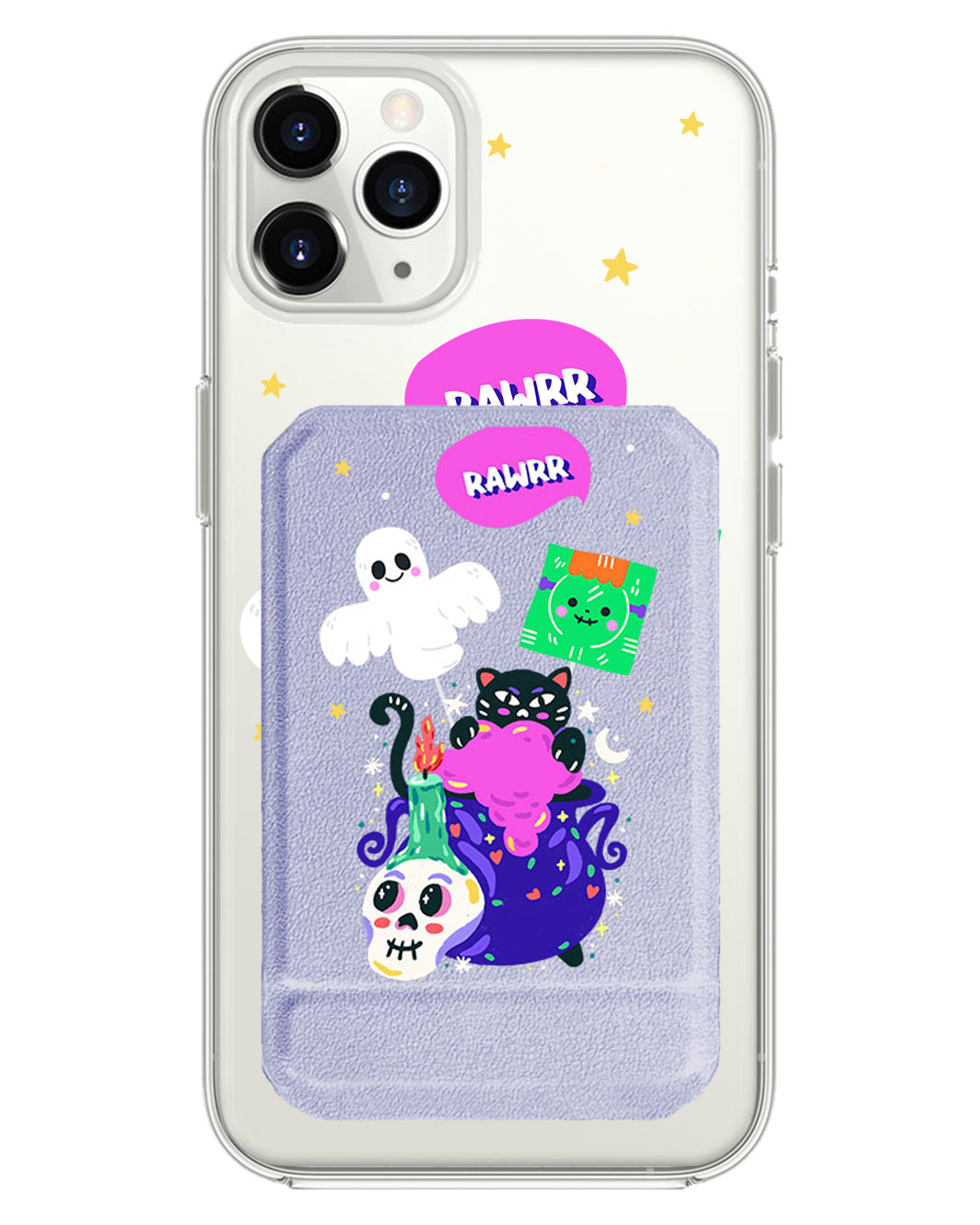 iPhone Magnetic Multifold Wallet - Cat Monster