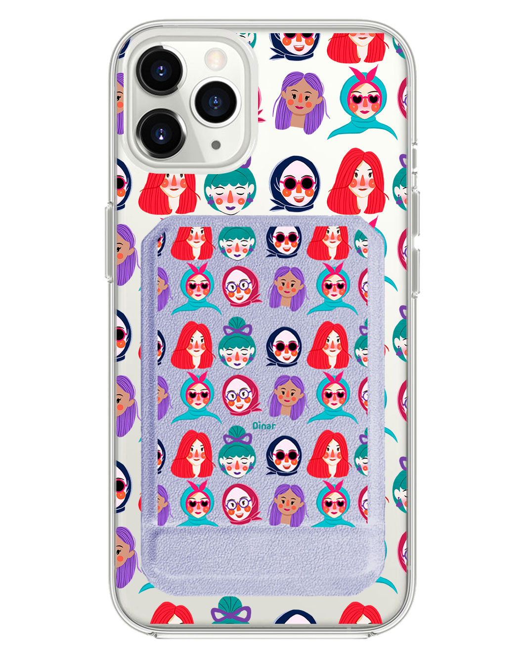 iPhone Magnetic Multifold Wallet - Cute Sweety Faces