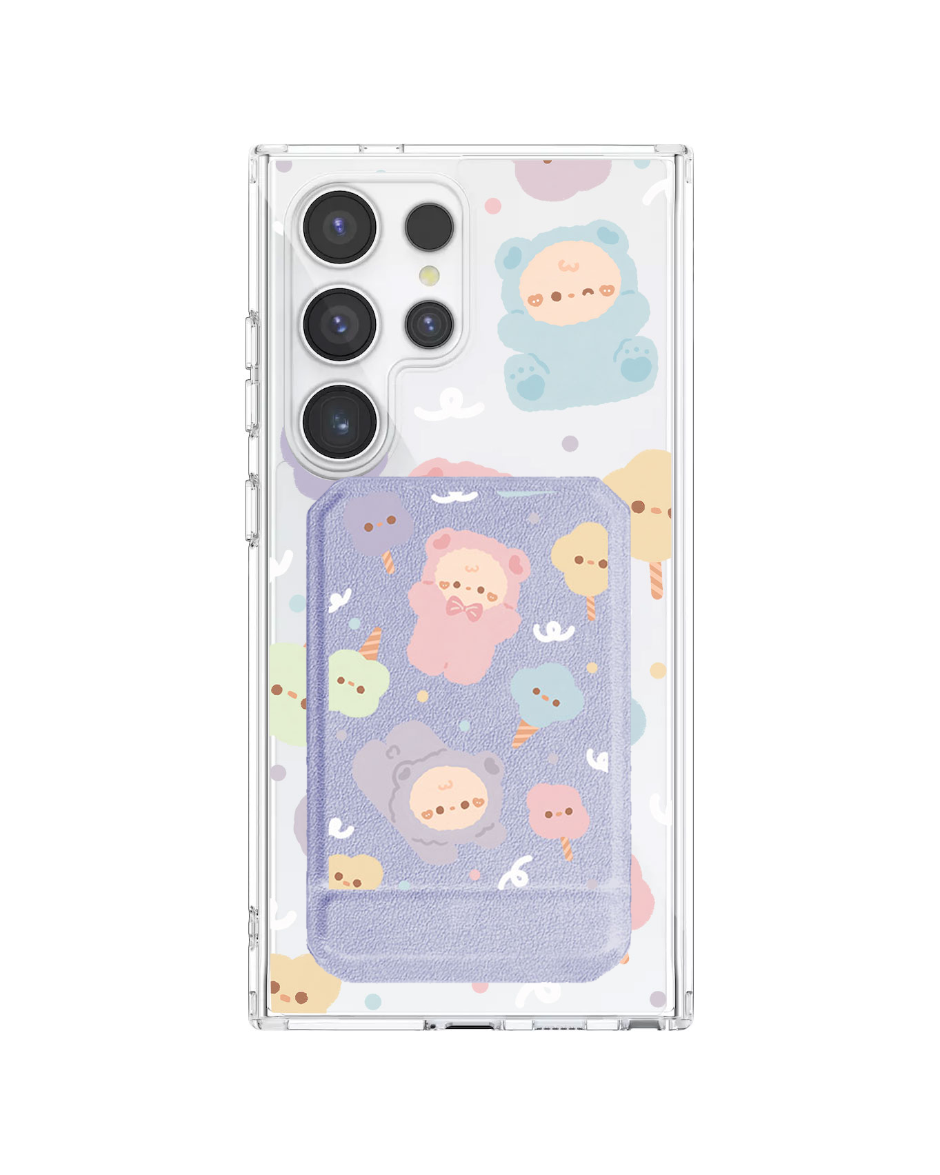 Android Magnetic Multifold Wallet - Cotton Teddy