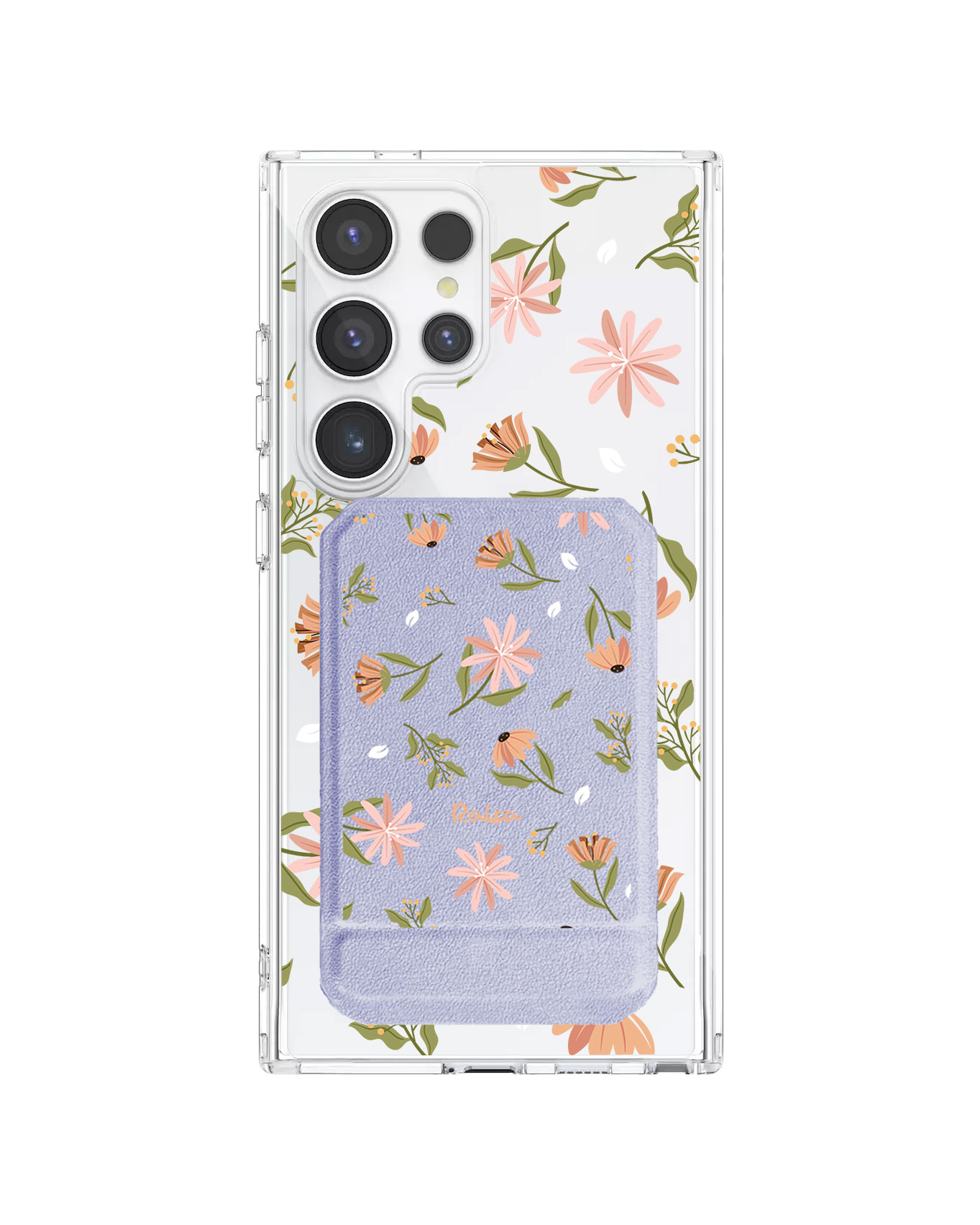 Android Magnetic Multifold Wallet - Cosmos Flower