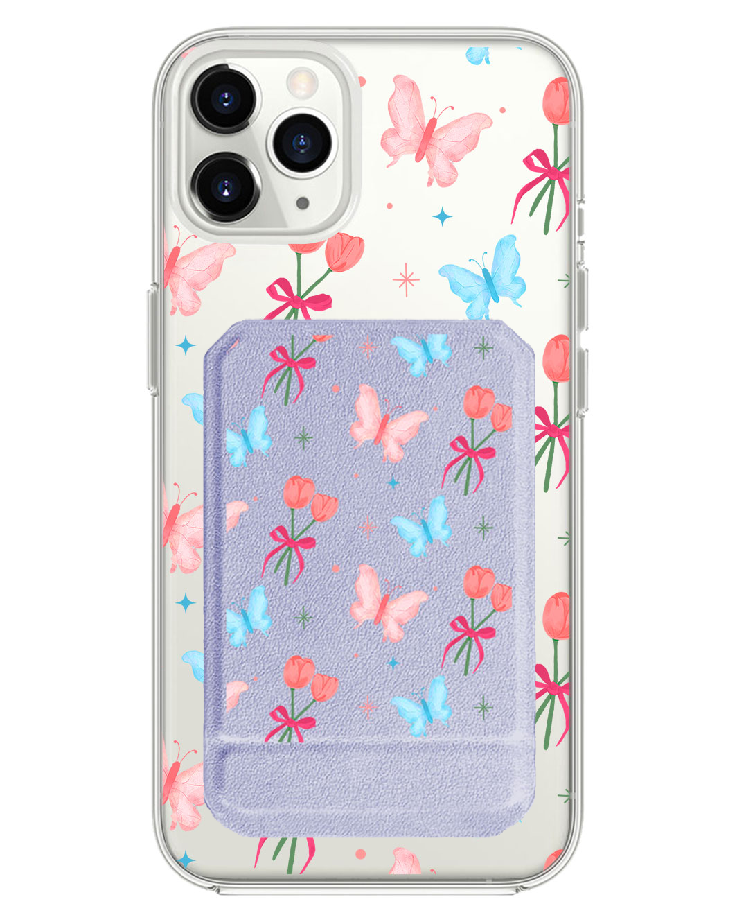 iPhone Magnetic Multifold Wallet - Coquette Butterfly