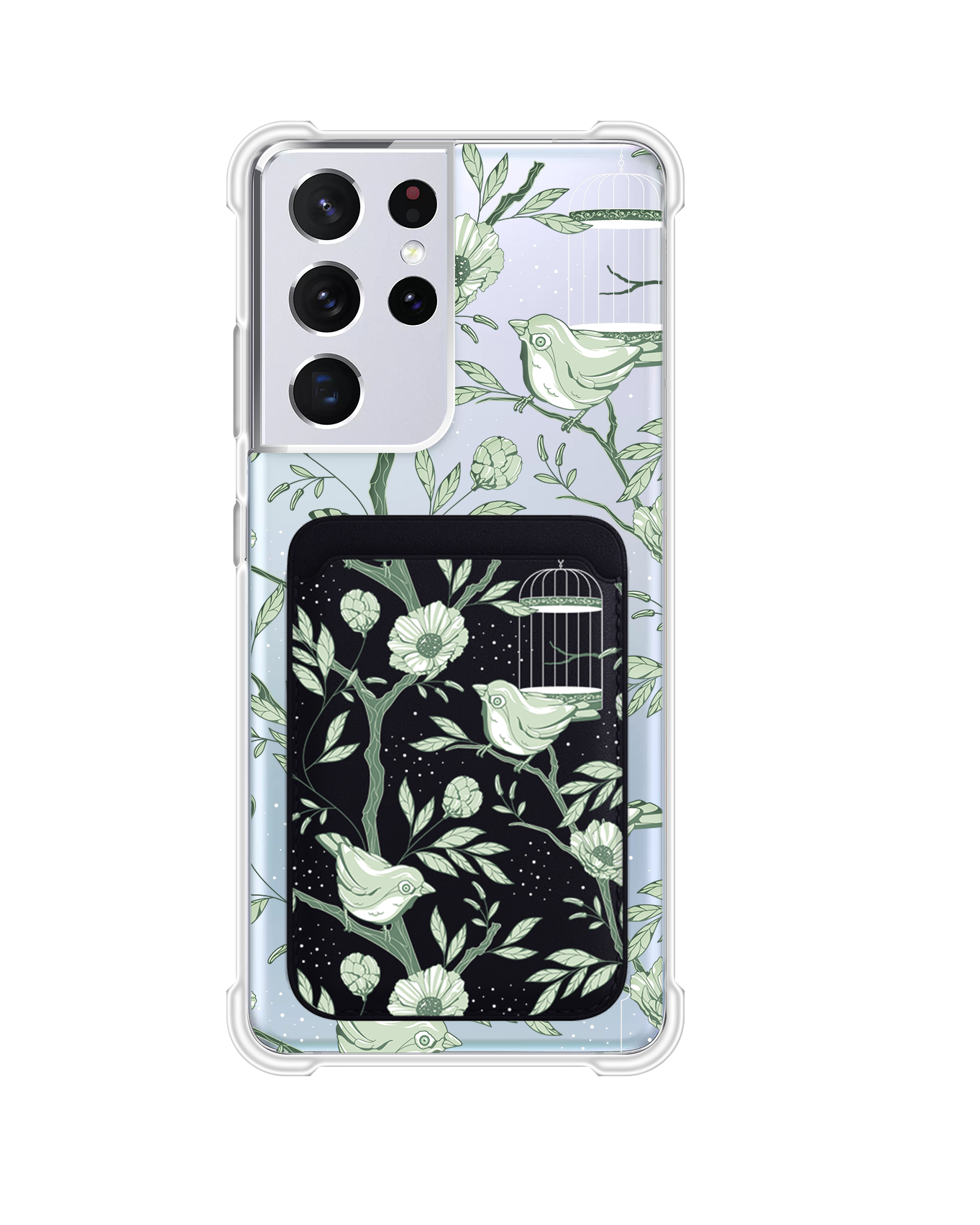 Android Magnetic Wallet Case - Lovebird Monochrome 4.0