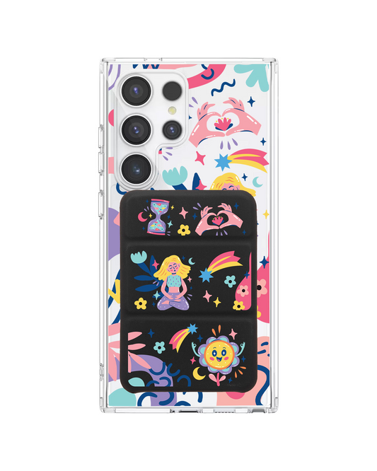 Android Magnetic Trifold Wallet Case - Heather