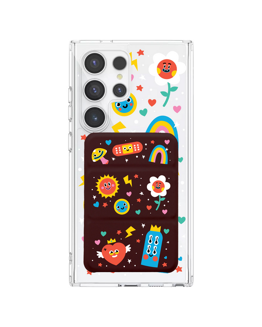 Android Magnetic Trifold Wallet Case - Red Club