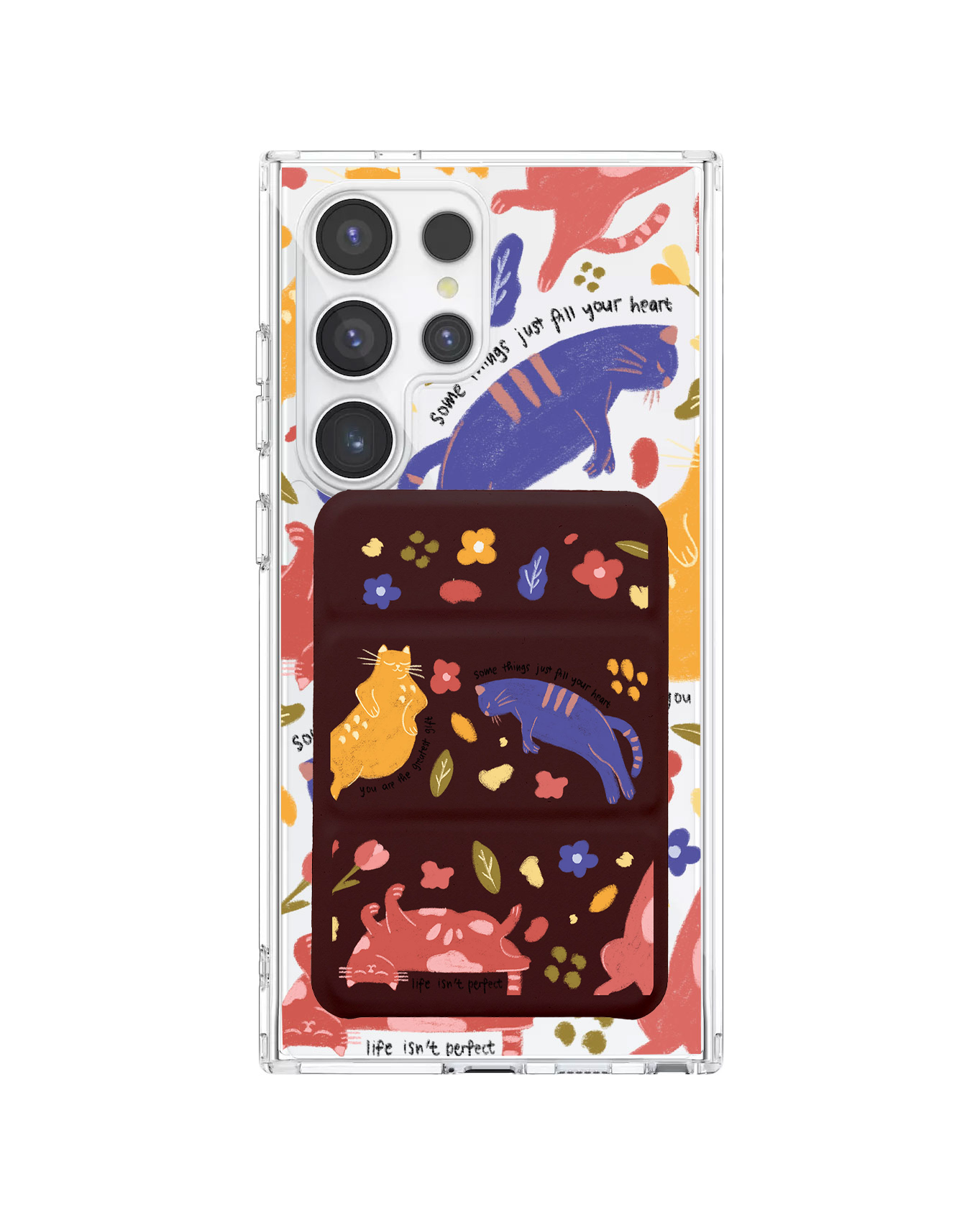 เคสกระเป๋าสตางค์พับสามทบแบบแม่เหล็กสำหรับ Android - สำหรับคนรักสัตว์เลี้ยง