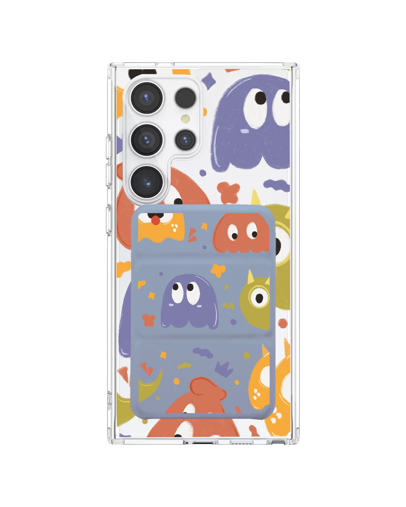 เคสกระเป๋าสตางค์พับสามทบแบบแม่เหล็กสำหรับ Android - ลาย Cute Monster 1.0