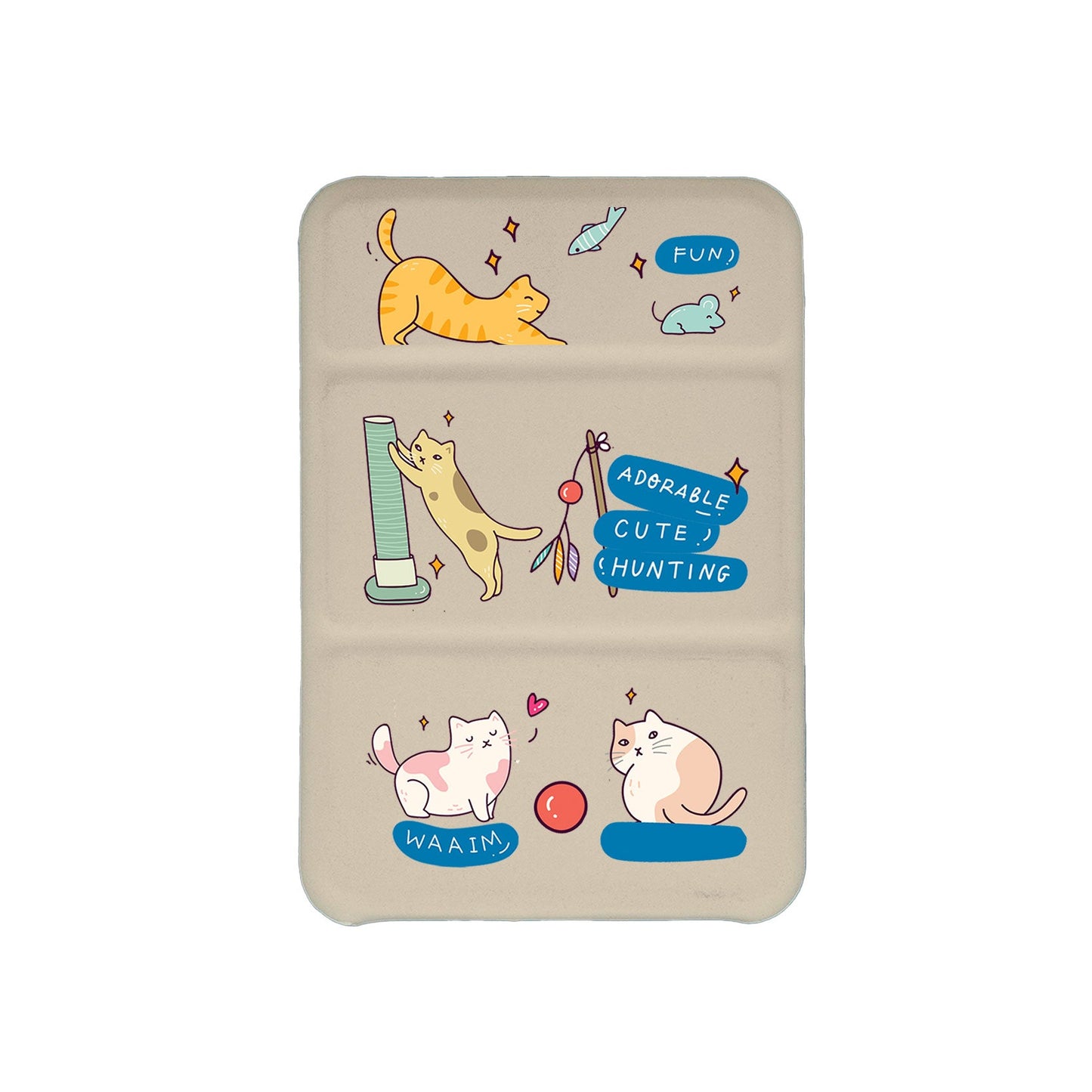 เคสพับสามทบแม่เหล็กสำหรับ iPhone - แมวขี้เล่น