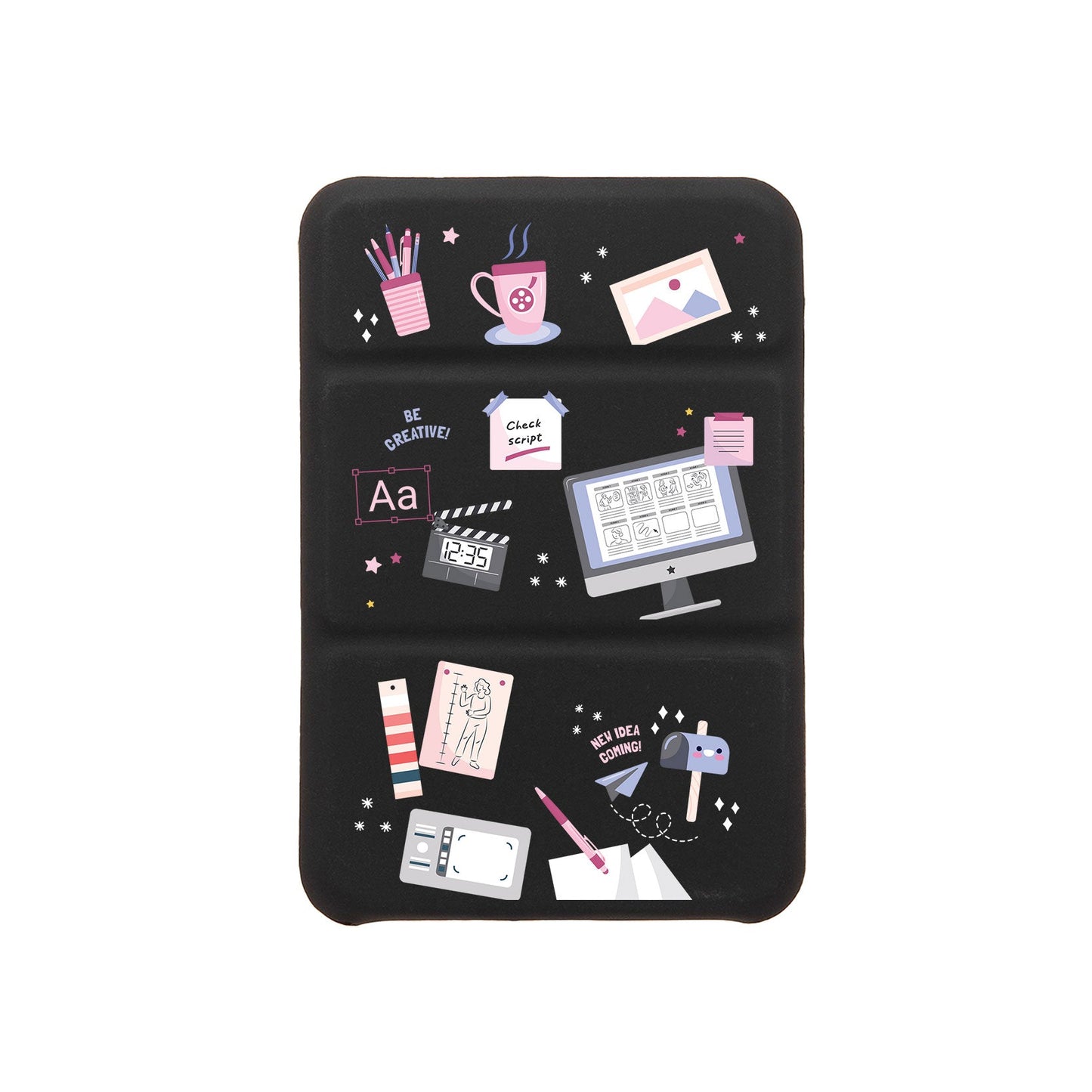 حافظة محفظة مغناطيسية ثلاثية الطيات لأجهزة أندرويد - مصممة