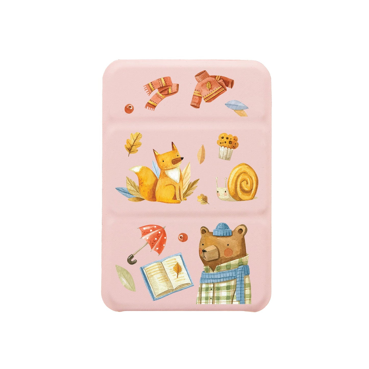 เคสพับสามทบแม่เหล็กสำหรับ iPhone - ลาย Bear & Fox