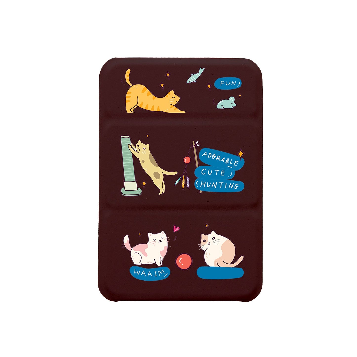 เคสพับสามทบแม่เหล็กสำหรับ iPhone - แมวขี้เล่น