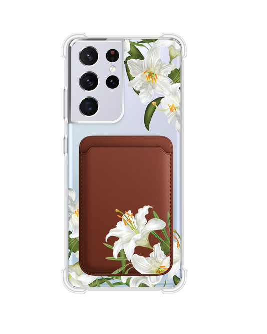 Android Magnetic Wallet Case - May Lily of the Valley