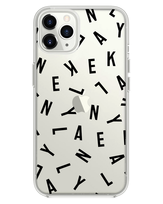 واقي خلفي هجين لهاتف iPhone - مونوغرام 1.0 أسود مخصص