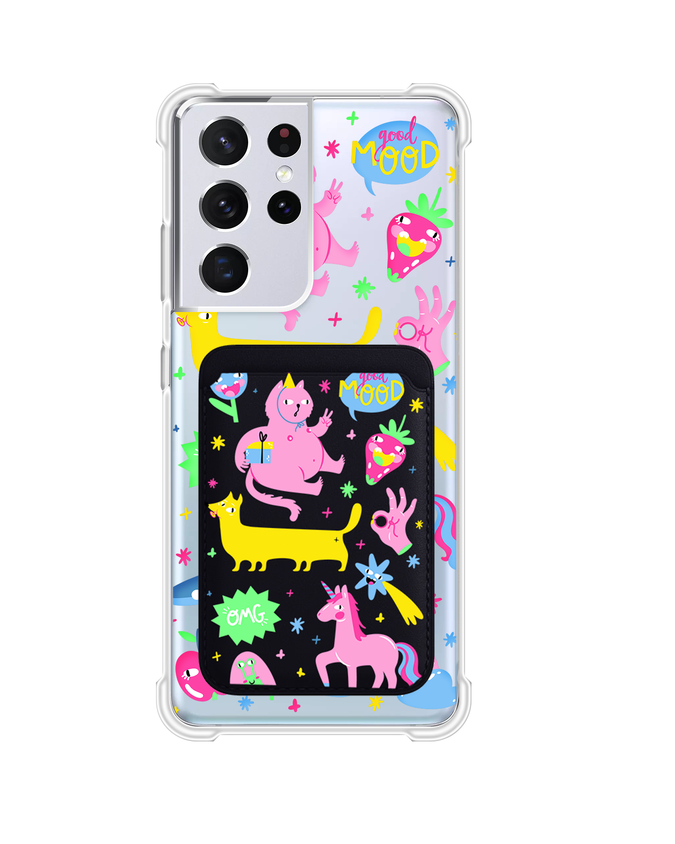 เคสกระเป๋าสตางค์แม่เหล็กสำหรับ Android - Monster Say Good Mood