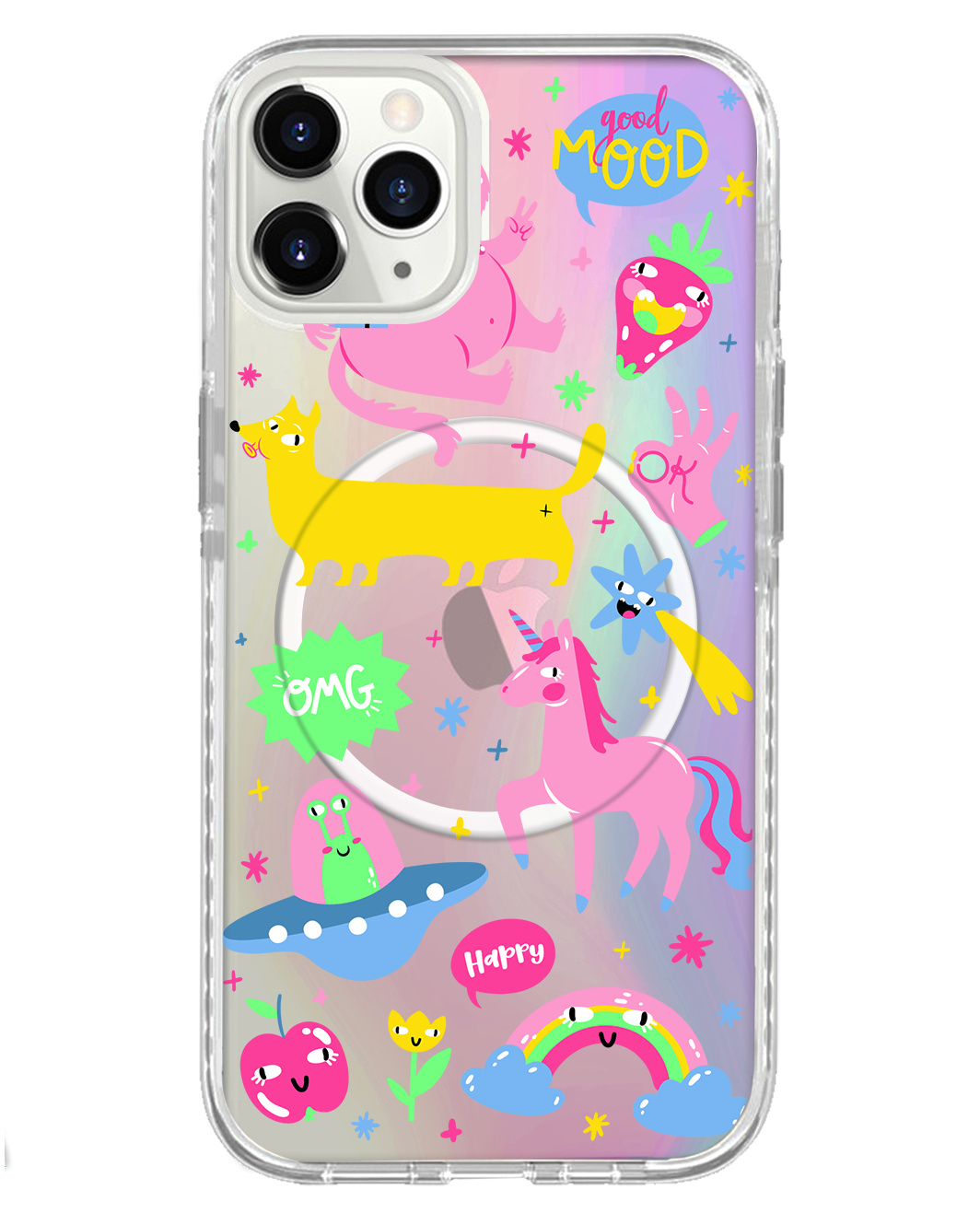 غطاء حماية خلفي للآيفون - Monster Say Good Mood