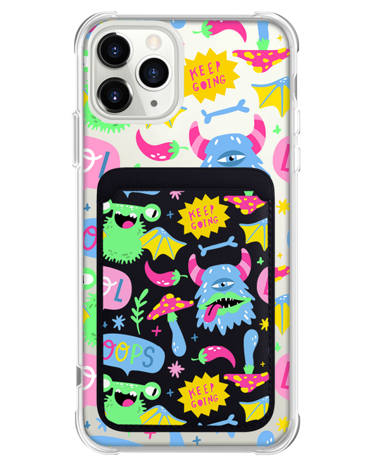 جراب محفظة مغناطيسي للآيفون - Monster Say Keep Going