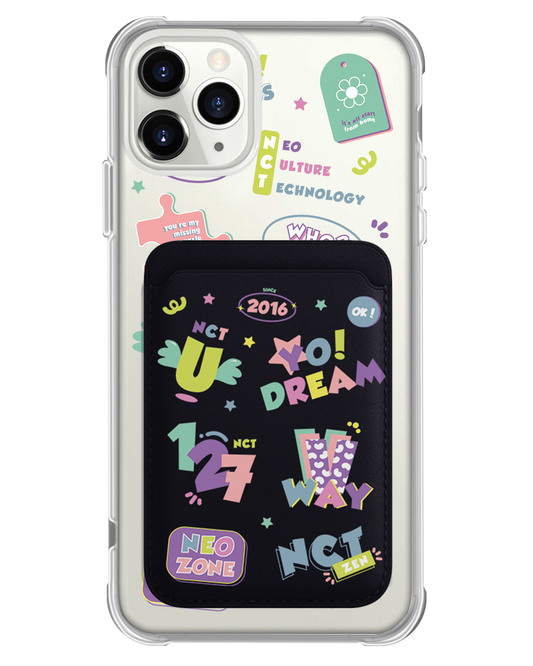 حافظة محفظة مغناطيسية للآيفون - مجموعة ملصقات NCT