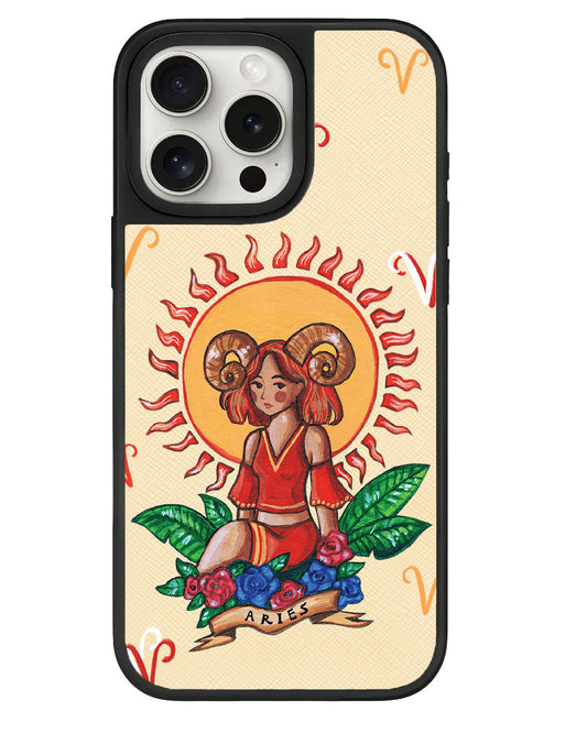 قبضة جلدية للآيفون - برج الحمل