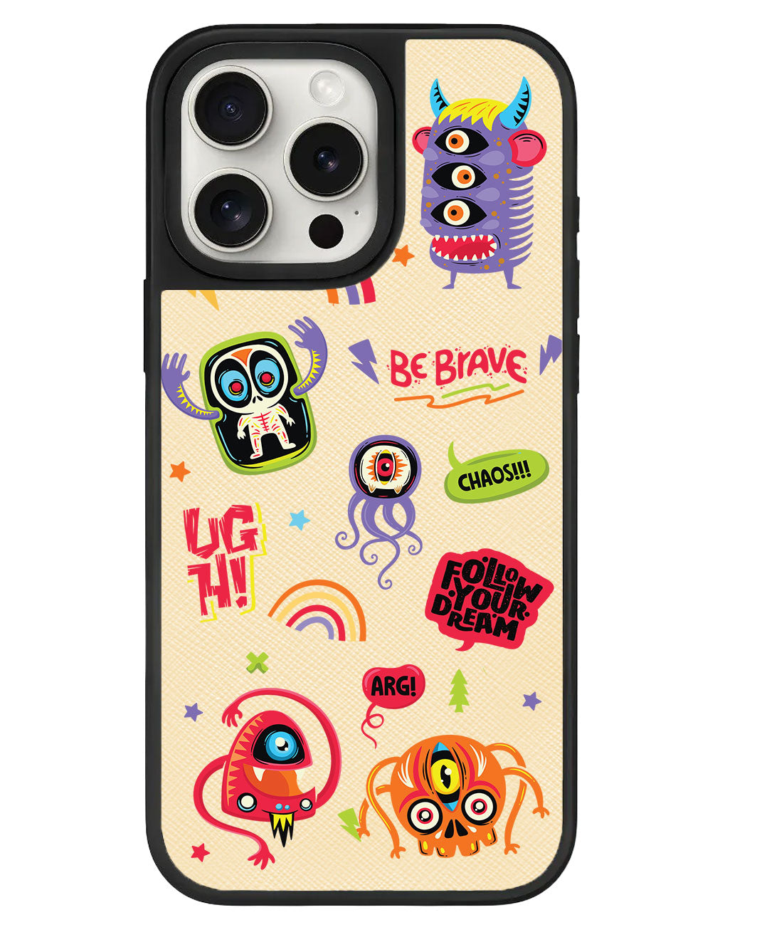 قبضة جلدية لهاتف iPhone - Baby Monster Holo