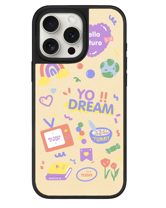 iPhone Leather Grip - Hello Future