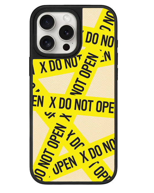 iPhone Leather Grip - Do Not Open 2.0