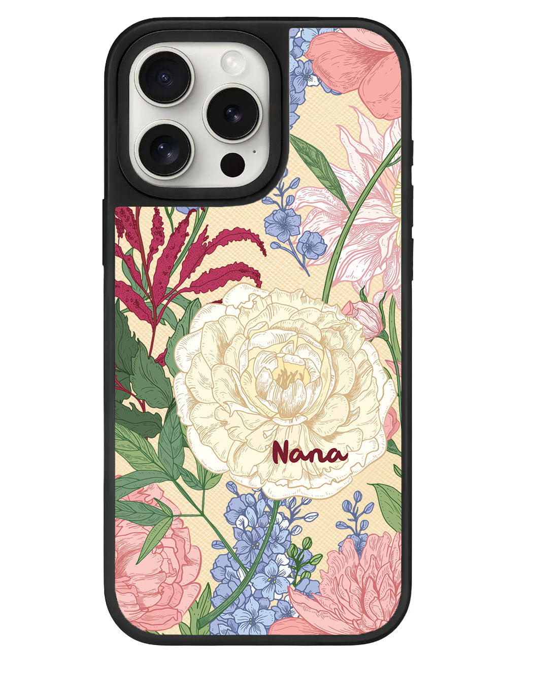 iPhone Leather Grip - เดือนกรกฎาคม Delphinium