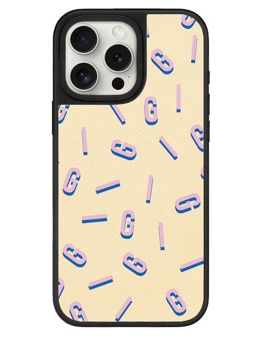 قبضة جلدية لهاتف iPhone - مونوغرام 1.0 قطني مخصص