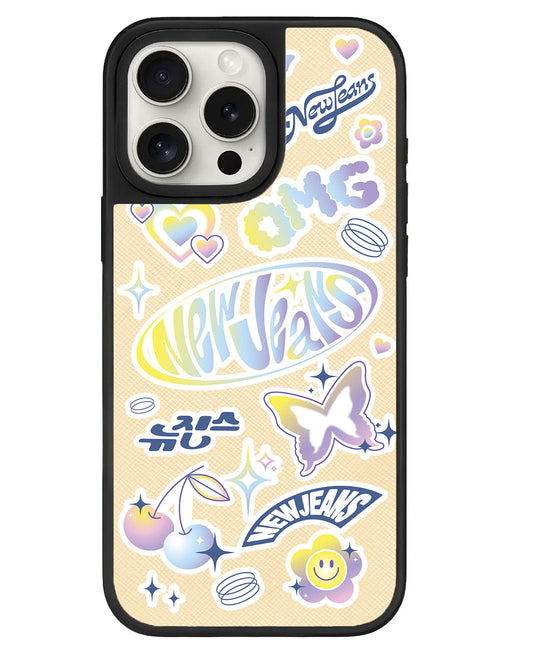 قبضة جلدية للآيفون - جينز جديد OMG 1.0