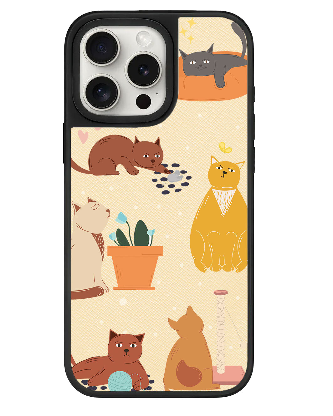 เคสหนังสำหรับ iPhone - ลายแมวขี้เล่น 1.0
