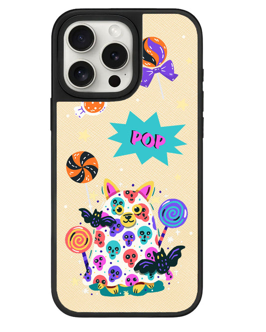 iPhone Leather Grip - Puppy Monster