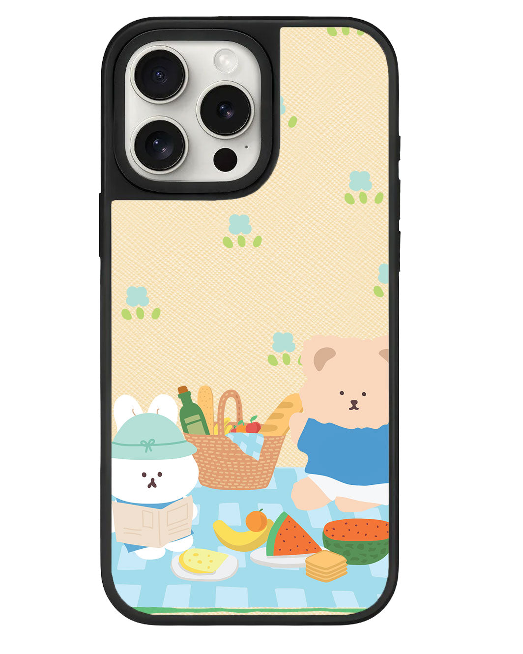 ที่จับหนังสำหรับ iPhone - Picnic Bear Blue