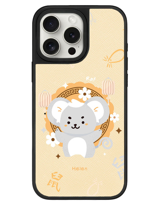iPhone Leather Grip - Rat (Shio / Chinese Zodiac)