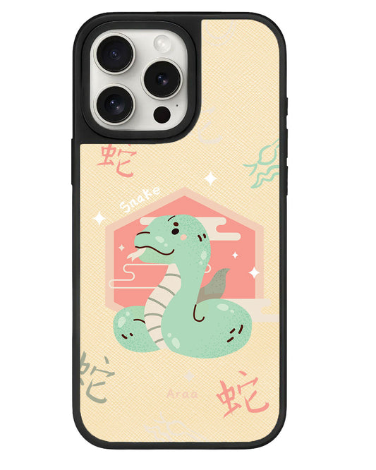 iPhone Leather Grip - Snake (Shio / Chinese Zodiac)