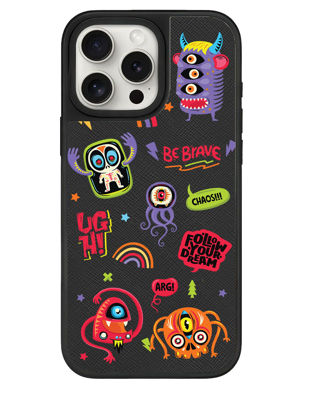 قبضة جلدية لهاتف iPhone - Baby Monster Holo