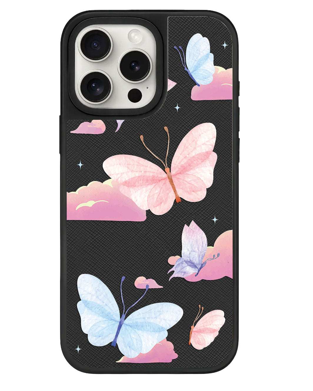 ที่จับหนังสำหรับ iPhone - ลาย Butterfly & Clouds